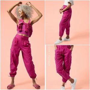 NWT Athleta x Alicia Keys Keys High Waist Utility Cargo Parachute Pant Size 16